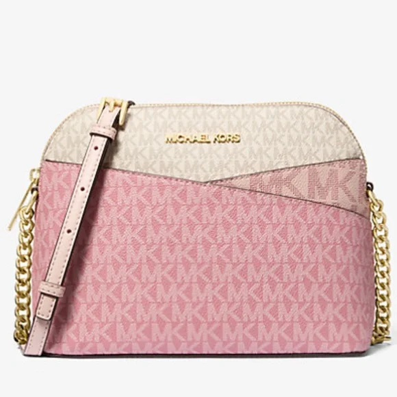 🌷 Michael Kors Jet Set Travel Medium Color-Block Signature Logo Crossbody Bag 🌷 - Picture 2 of 16